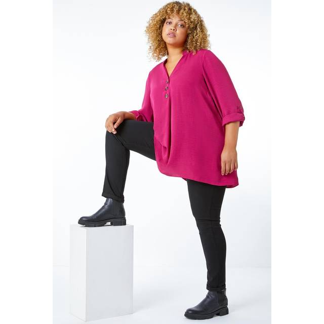 Curve Elastic Waist Stretch Jegging - Black - Size 26-28 - Roman