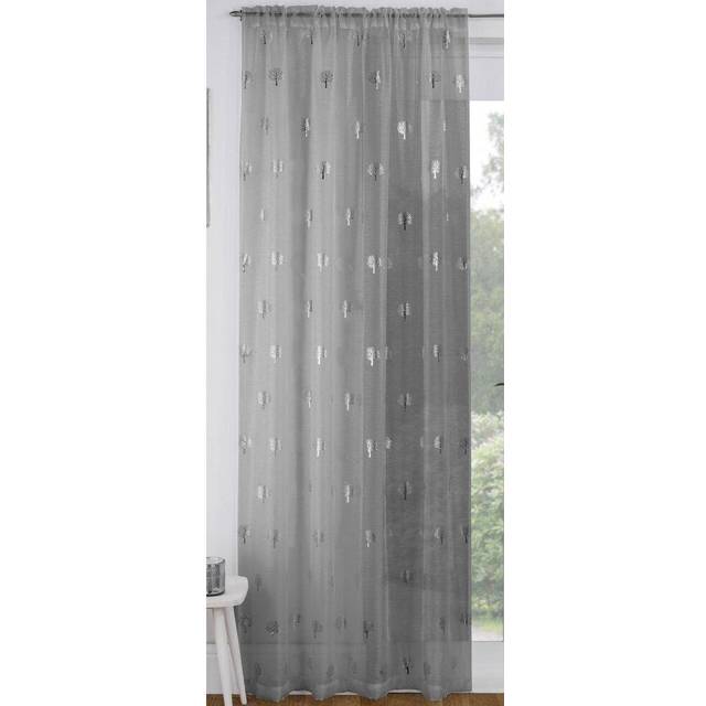 Silver Birch Panel Voile Curtain 122 x 140cm - W 122 x D 140cm