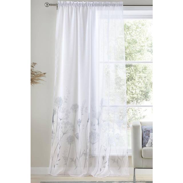 Meadowsweet Floral Tab Top Voile Curtain Panel (140 W x 229 D cm)