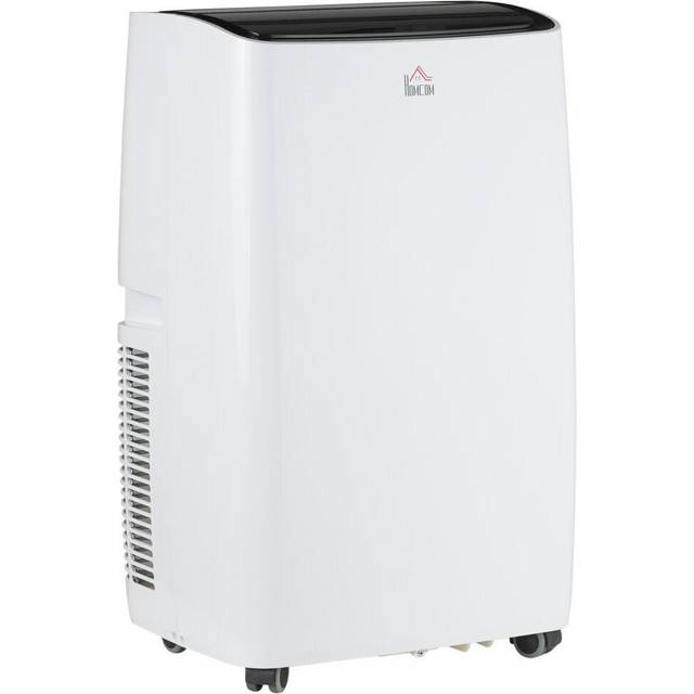 HOMCOM 14000 BTU Portable Air Conditioner Unit With Remote 24H Timer 40m, White