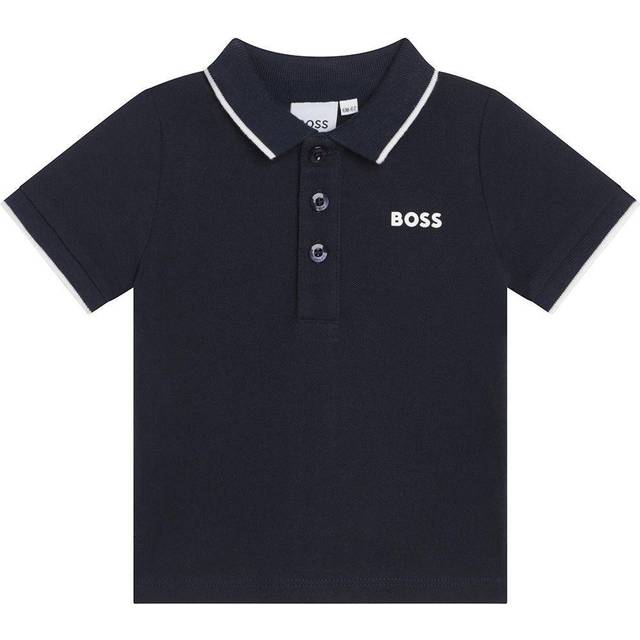 BOSS Boys Short Sleeve Logo Polo - Navy, Navy, Size 5 Years - 5 YEARS