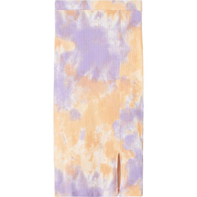 Name IT flicka Nlffie lång kjol kjol, Sand Verbena/Aop: tie dye, 176