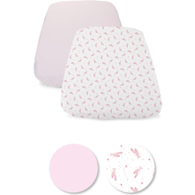 Chicco Crib Set 2 Piece Next2Me Forever Fitted Sheets - Grey Sheep