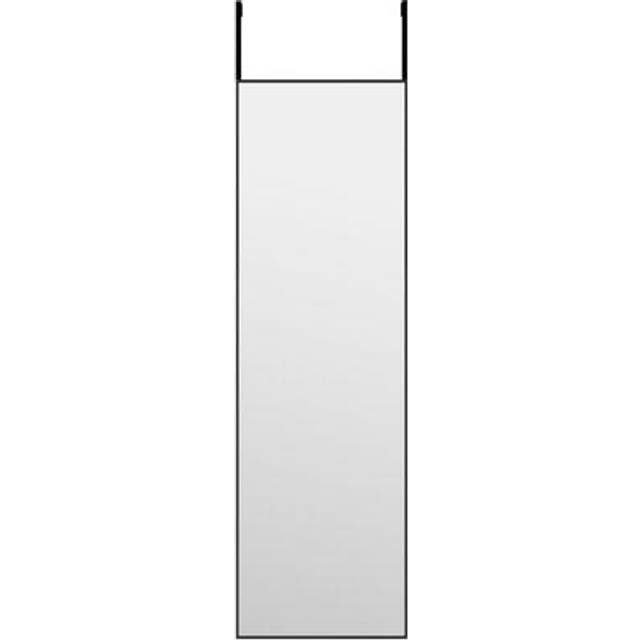Dörrspegel svart 30x100 cm glas och aluminium