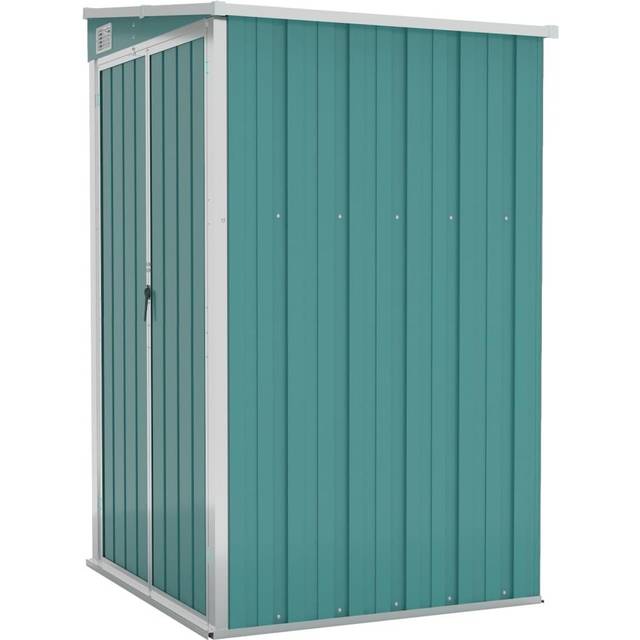 vidaXL Wall-mounted Garden Shed Green 118x100x178 cm Galvanised Steel