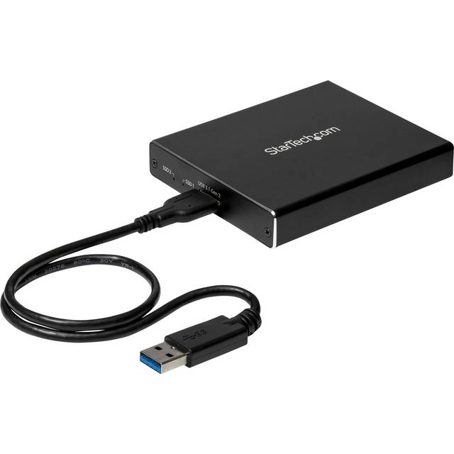 StarTech.com Dual-Slot Drive Enclosure for M.2 SATA SSDs - USB 3.1 (10Gbps) - RAID