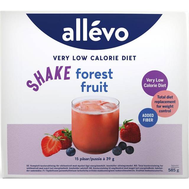 Allévo Shake Skogsbär VLCD, 15 st