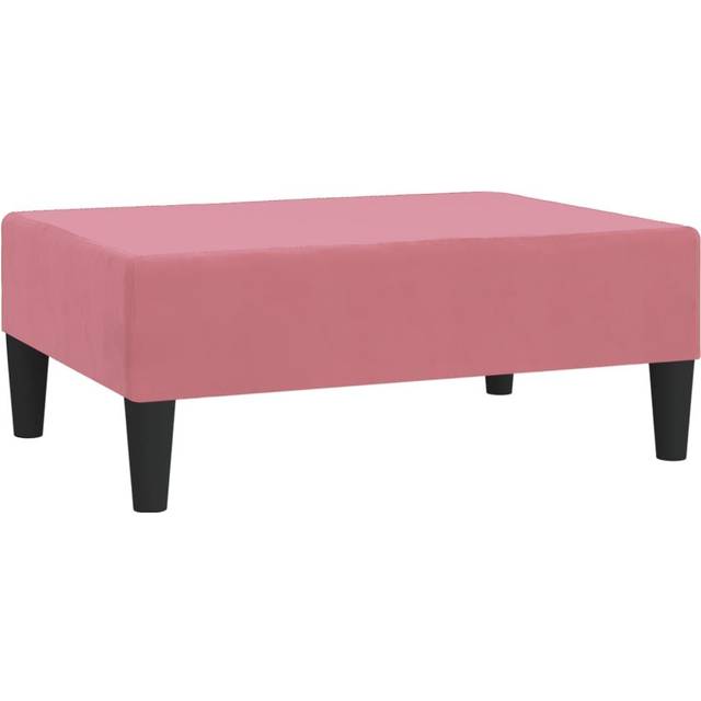 vidaXL Fotpall rosa 78x56x32 cm sammet