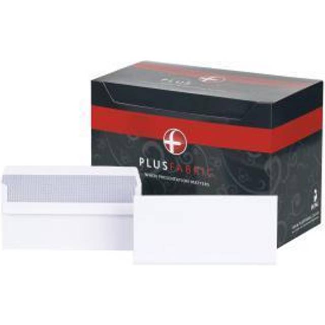 Plus Fabric Envelopes Wallet 110gsm DL White [Pack 250] - M23270