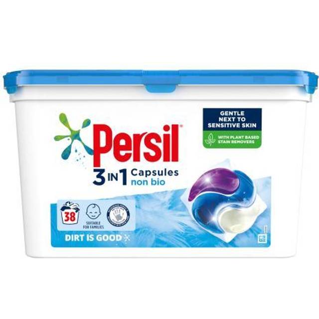 Persil non bio 3 in 1 laundry detergent washing capsules tablets 38 washes