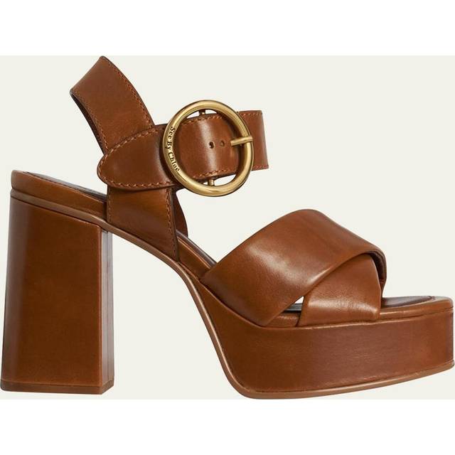 See by Chloé Tan Lyna Heeled Sandals - 553 TAN - IT 41.5