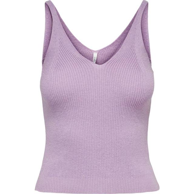 ONLY Dam Topp Onllina S/L Top Knt Noos, Kashmirblå/detalj: w. melange, M