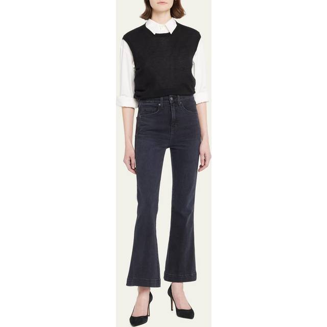 Carson High-Rise Ankle Flare Jeans - WASHED ONYX - 24