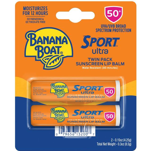 Banana Boat, Sport™ Ultra, Sun Protection Lip Balm, SPF 50+, 2 packs, 0.15 oz (4.25 g) each