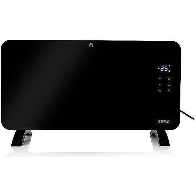 Princess Smart 1500W Glass Panel Heater - Black