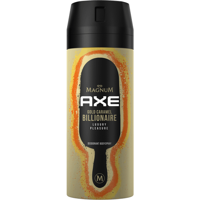 Axe Body Spray Magnum Gold Caramel Billionaire Deodorant utan aluminiumsalter ger effektivt skydd mot kroppslukt 150 ml i 48 timmar