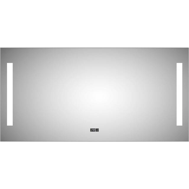 LED Lighted Framed Wall Mounted Bathroom Mirror Talos Star - Silver (60cm H x 120cm W)