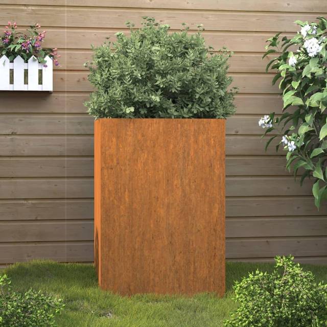 vidaXL Planter 52x48x75 cm Corten Steel - Brown
