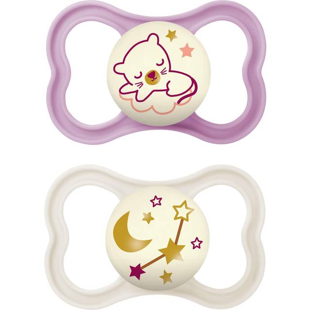 MAM Air Night Napp Silicone 6-16 mån 2-pack Rosa