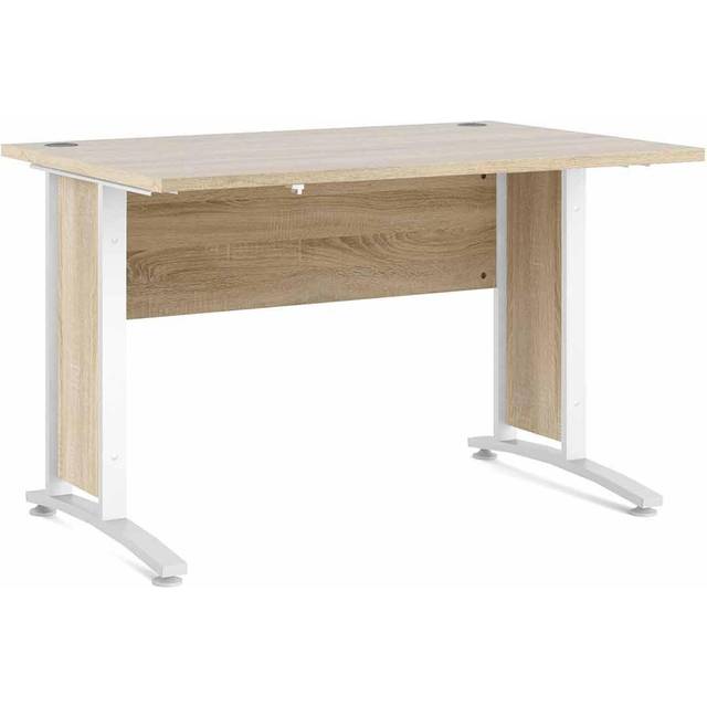 Prima Desk 120 Cm In Oak With White Legs