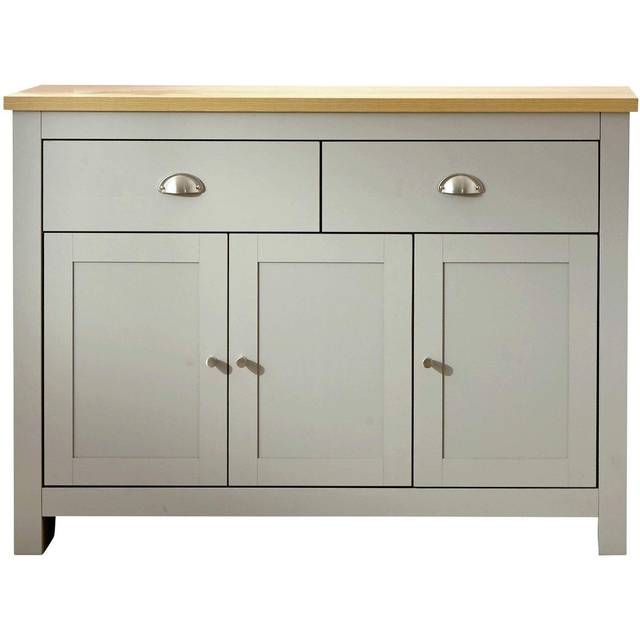 GFW Lancaster Large Sideboard - Grey, Grey
