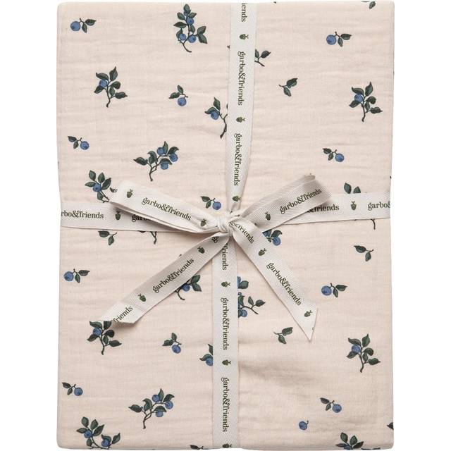 Blueberry Muslin Fitted Sheet, 90x200 cm