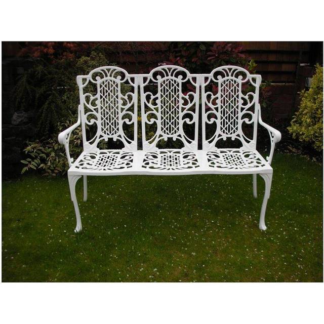 Victorian Bench (3 Seater) British Made, High Quality Cast Aluminium Garden Furniture - L55 x W145 x H101 cm