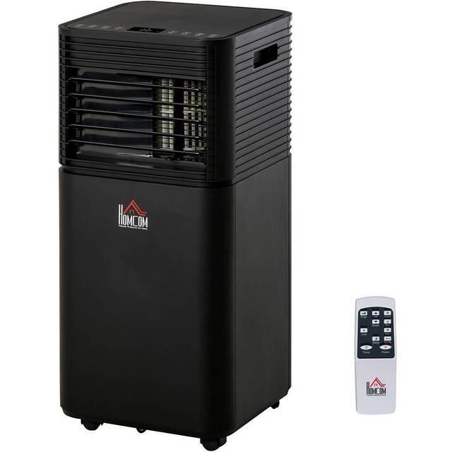HOMCOM 8000BTU Portable Air Conditioner with 4 Modes - Black, Black