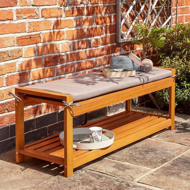 Rowlinson Occasional Bench - Honey Brown (46cm H X 122cm W X 40.5cm D)