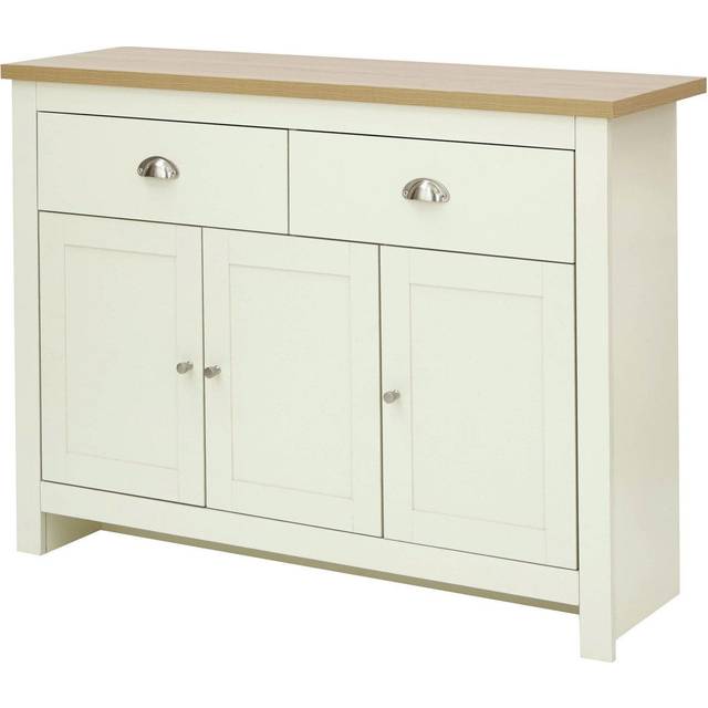 GFW Lancaster Large Sideboard - Cream, Cream