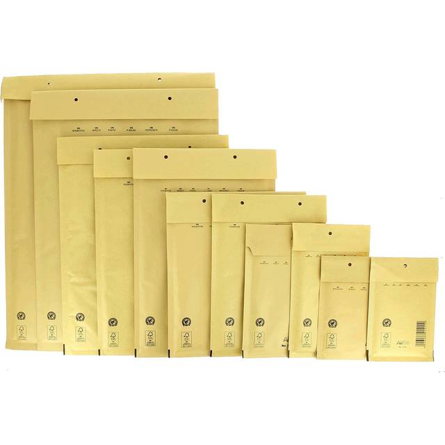AirPro Bubbelpåse storlek B20 (350 x 470 mm) självhäftande brun 80 g FSC 50 stycken