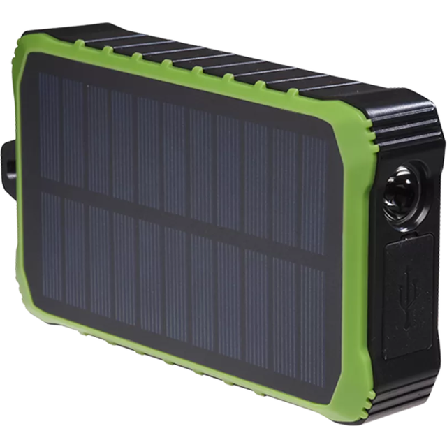 Denver PSO-10012 - Solar Powerbank - 10.000 mAh - Sort/Grøn