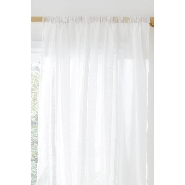 Pineapple elephant voile curtain panel aletta tufted stripe slot top white