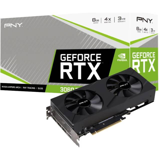 PNY GeForce RTX™ 3060 Ti 8GB GDDR6X VERTO Dual Fan Graphics Card