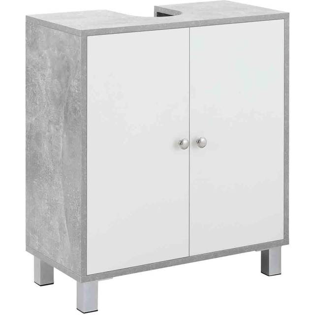 Kleankin Bathroom Pedestal Under Sink Cabinet, White