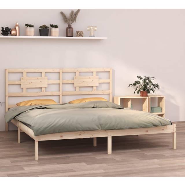 vidaXL Bed Frame without Mattress 200x200 cm Solid Wood - Brown