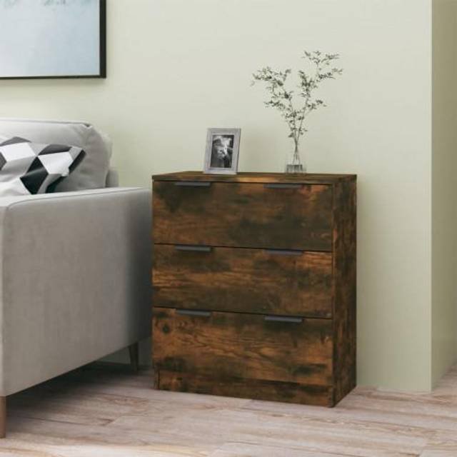 vidaXL Sideboard Smoked Oak 60x30x70 cm Engineered Wood - Brown