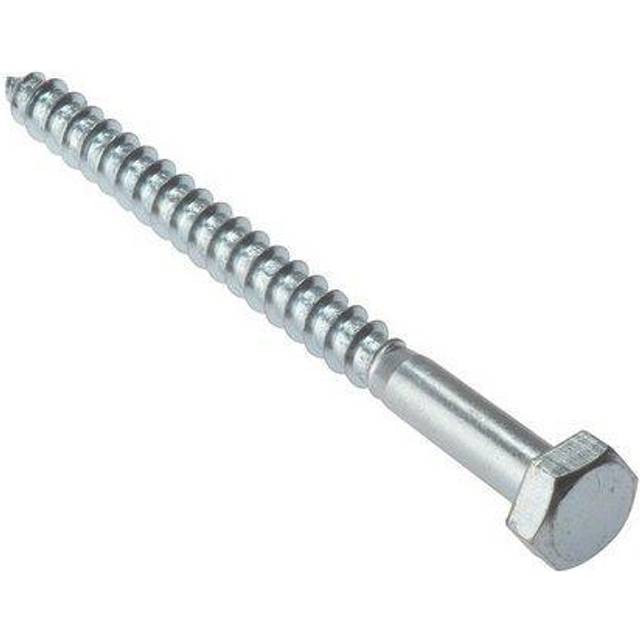 Unbranded Coach Screw M10 x 200 (10 Pack) in Silver