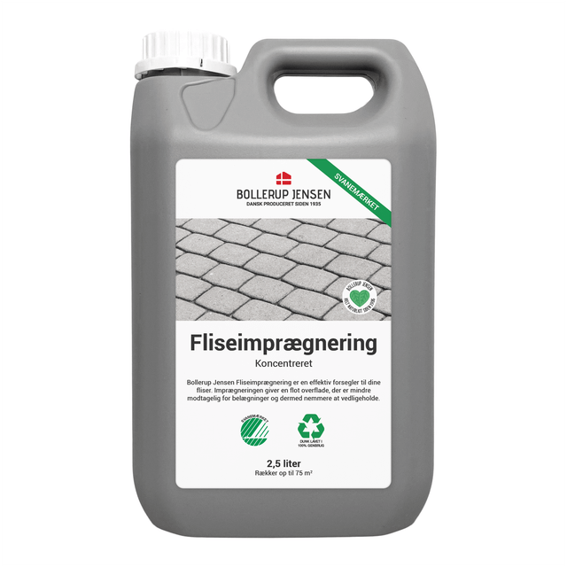 Bollerup Jensen Tile Impregnation Concentrated 2.5L - Fliseimprægnering guide - Havekrogen.dk