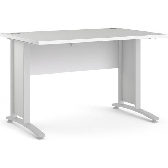 Prima Desk 120 Cm In White With White Legs, White