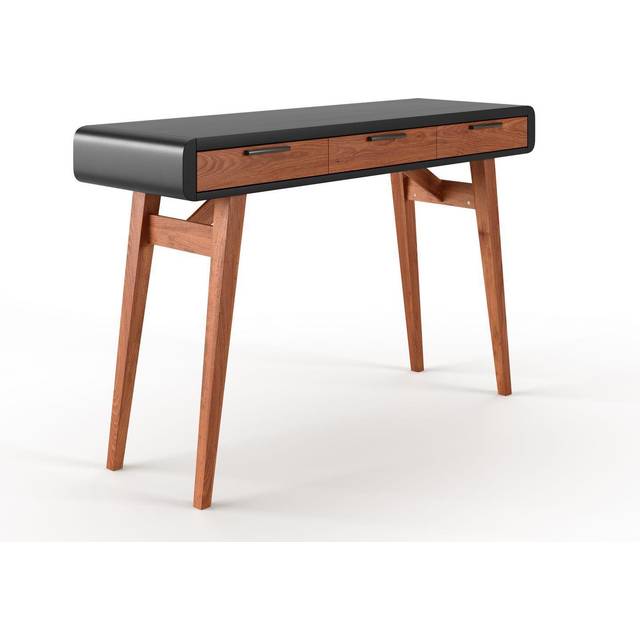 Alphason Dark Oak Pevensey Desk - Black