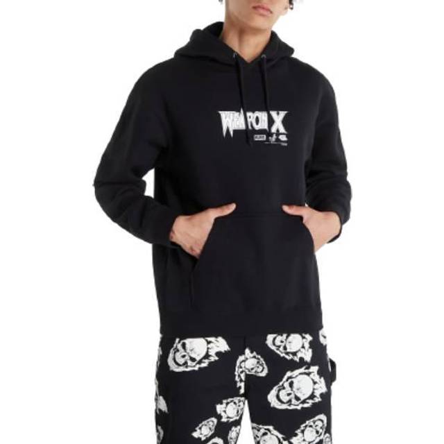 Huf, Sweatshirts & Hoodies, Herr, M, Bomull, Marvel Svart Långärmad Hoodie - black (M)