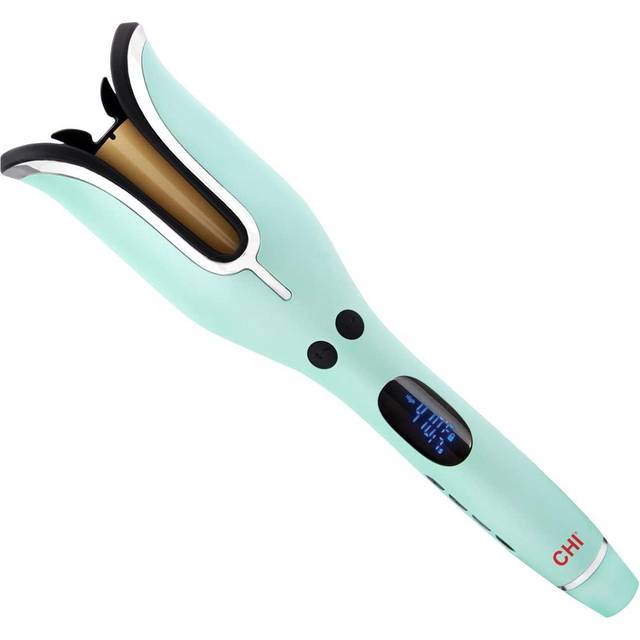 CHI Spin N Curl Curling Iron For Healthy  Shiny Effortless Curls  Waves Provides Preset Temperature Settings For Each Hair Texture Mint Green