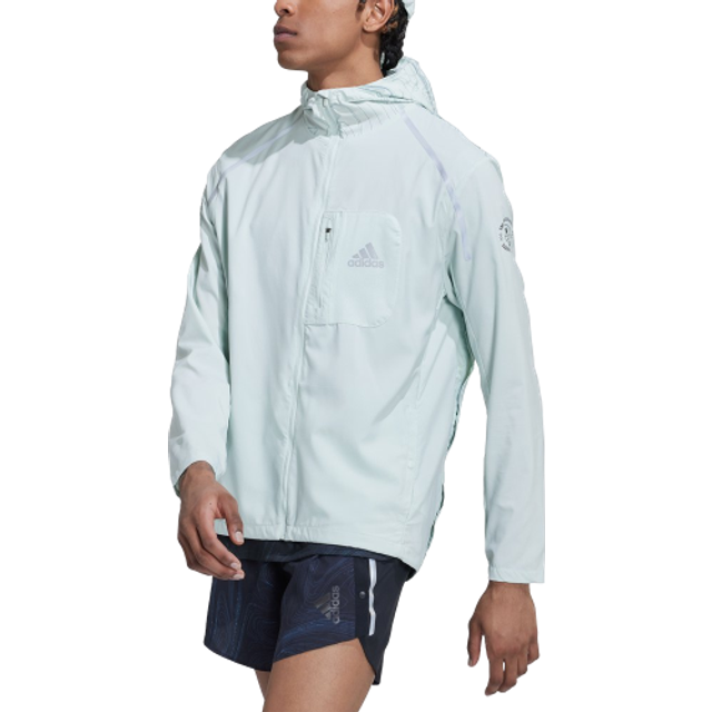 ADIDAS MARATHON FOR THE OCEANS JACKET Herren Grün S - Linen Green / Green Oxide