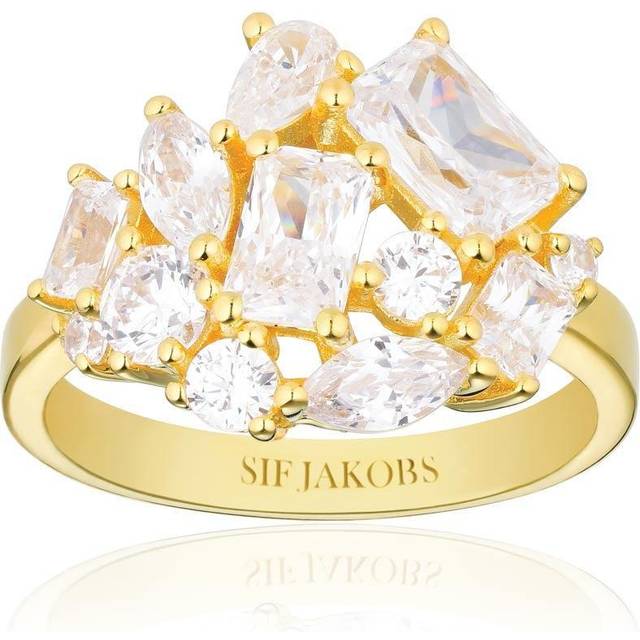 Sif Jakobs Ivrea Grande Ring 18 kt. Guldpläterad Silver SJ-R12331-CZ-YG-56 - Dam - 925 Sterling Silver - Gold (56)