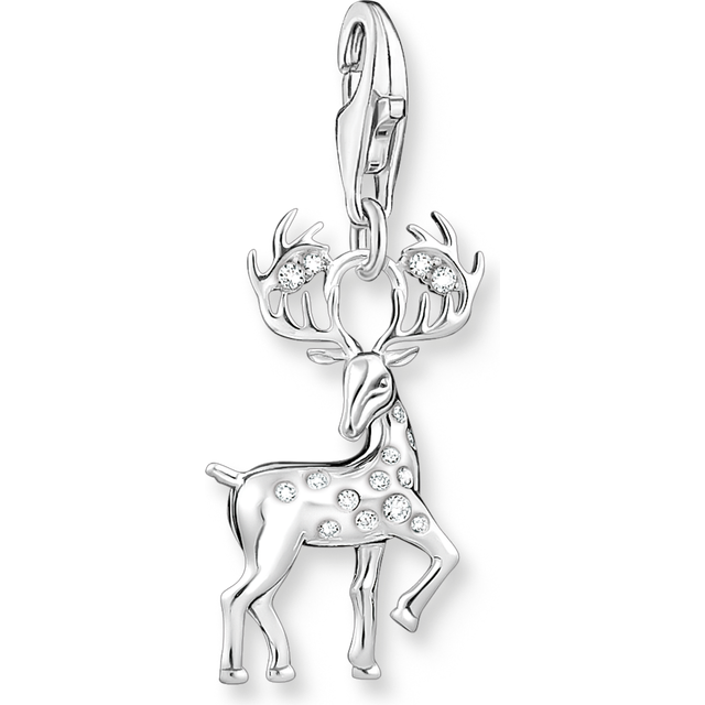 THOMAS SABO Classic Silver Red Deer Charm For Women - red/silver