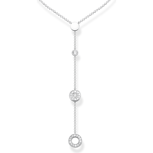 Thomas Sabo Necklace circles with white stones silver white KE1879-051-14-L45V - silver-coloured/white - 45 cm