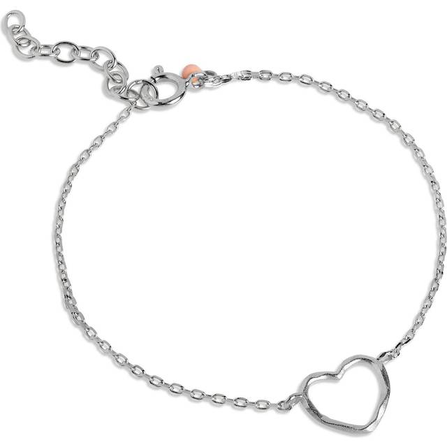 Organic Heart Bracelet - Silver Sterling 925 (15-18 cm)