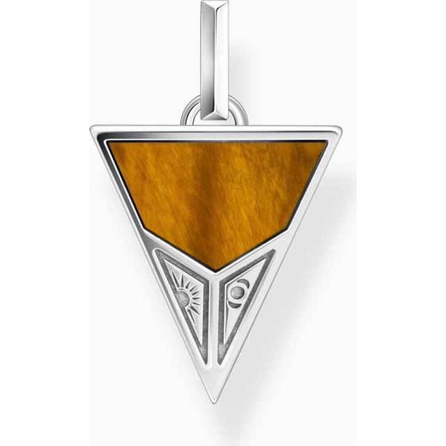 Thomas Sabo Pendant pyramid with black onyx beads and tiger's eye beads silver multicoloured PE952-507-7 - brown/black/silver-coloured - one size