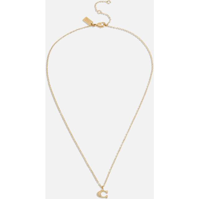 Coach Signature C Pendant Necklace, Gold